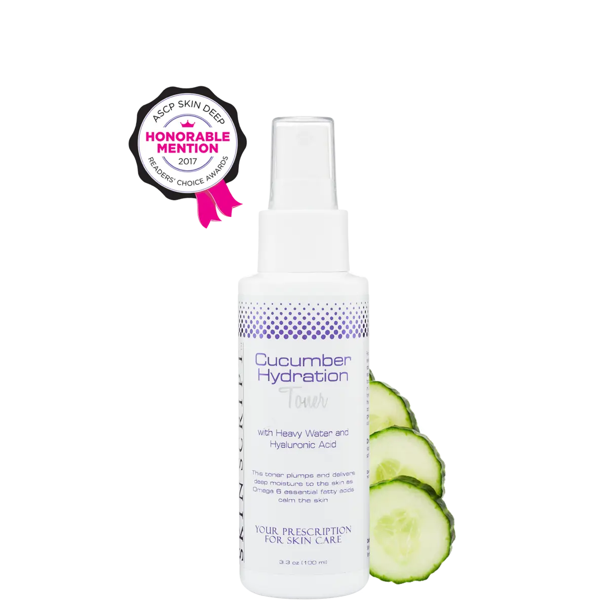 Skin Script Cucumber Hydration Toner – soothing, hydrating skincare for glowing, refreshed skin
